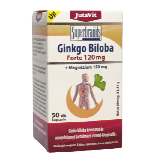 Jutavit Ginkgo Biloba 120 mg+Magnézium 150 mg 50 db Jutavit Ginkgo Biloba 120 mg+Magnézium 150 mg 50 db
